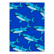 Shark Wallpaper Greeting Cards