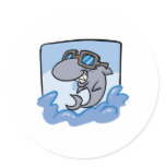 shark wearing sunglasses stickers