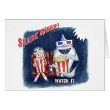 Shark Week postcard