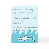 Shark Week Valentine Cards