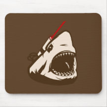 Shark with a Frickin' Laser Beam Mousepads