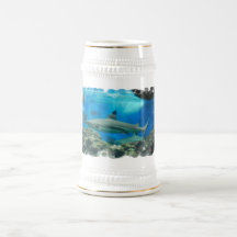Shark with Reef Beer Stein Mug
