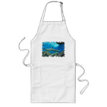 Shark with Reef Long Apron