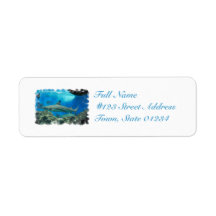 Shark with Reef Mailing Labels