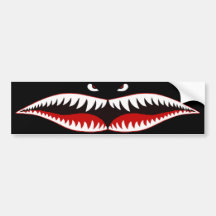 Sharkmouth Bumper Stickers