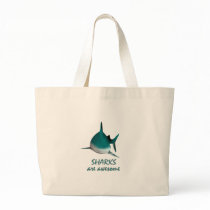 Sharks are Awesome Tote Bags
