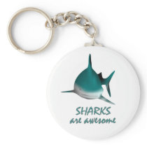 Sharks are Awesome Keychain