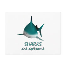 Sharks are Awesome Post Card