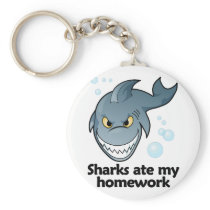 Sharks ate my homework key chain
