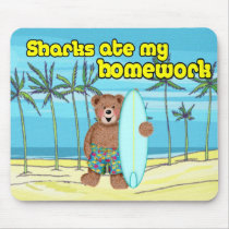 Sharks ate my homework mousepads by nextstopitaly Sharks ate my homework mousepads