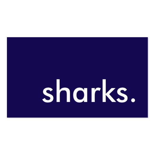 sharks. business cards (front side)