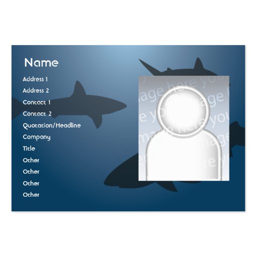 Sharks - Chubby Business Card Template (front side)