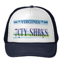 Sharks Plate - Blue Cap Hats