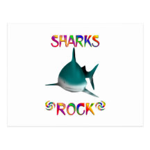 SHARKS ROCK POSTCARDS