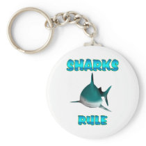 Sharks Rule Key Chain