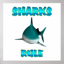 Sharks Rule Poster
