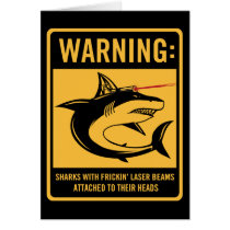 sharks with frickin laser beams attached greeting cards