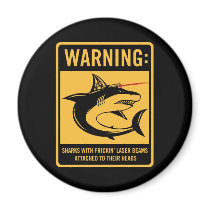 sharks with frickin laser beams attached refrigerator magnets