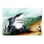 Sharktopus Love Post Card
