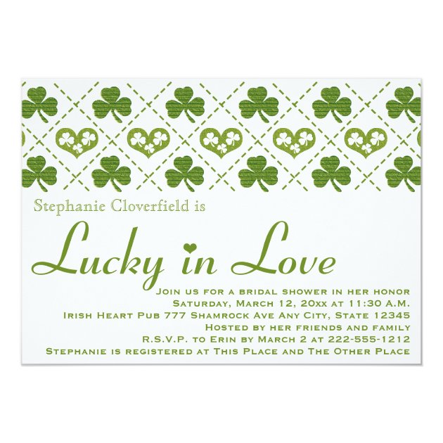 Sharmock and Hearts Bridal Shower Invitations (front side)