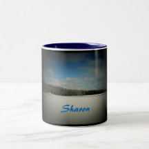 Sharon-Name Style-Winter/Lake View-Mug