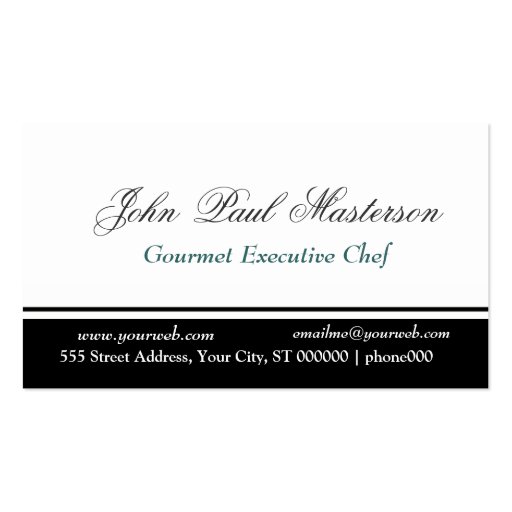 Sharp Black and White Design Business Cards (front side)