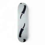 Sharp black knife skate board deck
