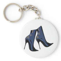 Sharp Boots (blue) Ankle Boot Art Key Chains