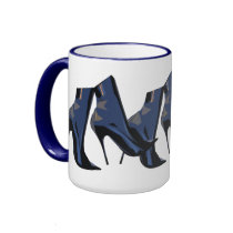 Sharp Boots (blue) Ankle Boot Art Coffee Mug