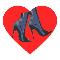 Sharp Boots (blue) Ankle Boot Art Stickers