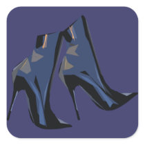 Sharp Boots (blue) Ankle Boot Art Sticker