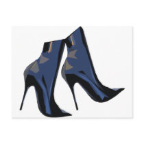 Sharp Boots (blue) Postcard