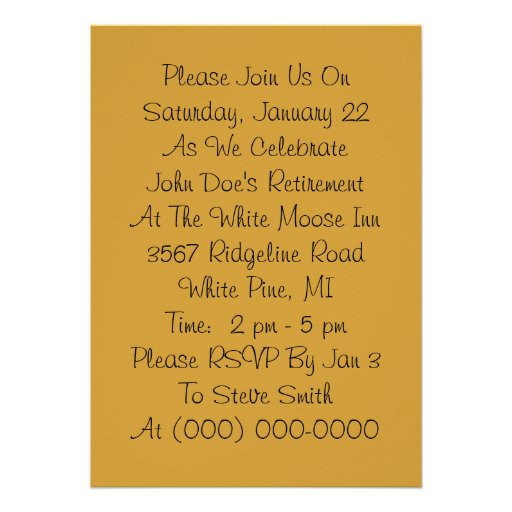 Sharp Gentleman Retirement Party Invitations annou