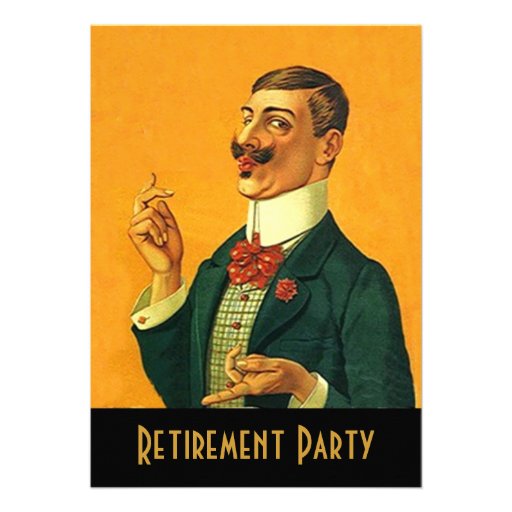 Sharp Gentleman Retirement Party Invitations annou