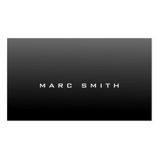 Sharp-Looking Black Business Card (front side)