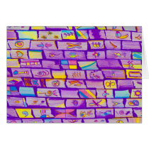 Sharp Purple Bricks Greeting Card
