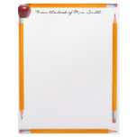 Sharpened Pencils and a Red Apple Letterhead