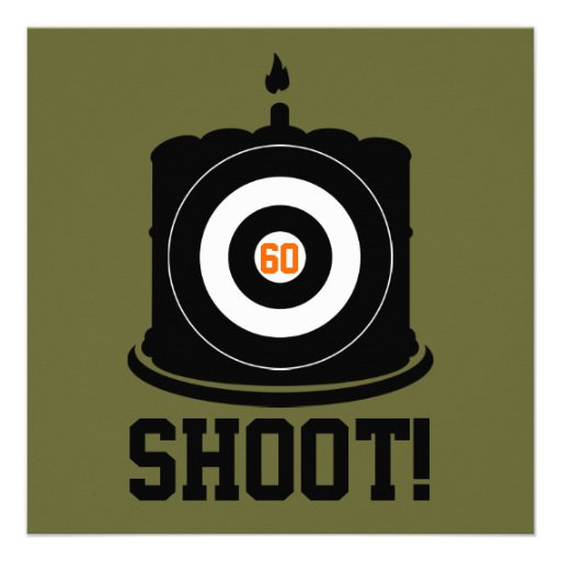 Sharpshooter's 60th Birthday - Hunting Invitation