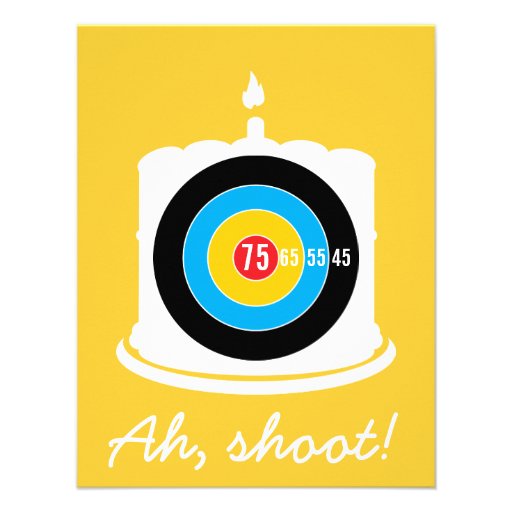 Sharpshooter's 75th Birthday - Target Invitation