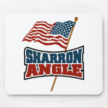 Sharron Angle Waving Flag Mouse Pad