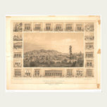 Shasta, CA. Panoramic Map 1856 (1612A) posters