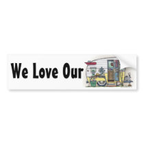 Shasta Camper Trailer RV Bumper Stickers bumper stickers by art1st Shasta Camper Trailer RV Bumper Stickers bumper stickers
