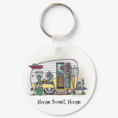 Shasta Camper Trailer RV Key Chains by art1st