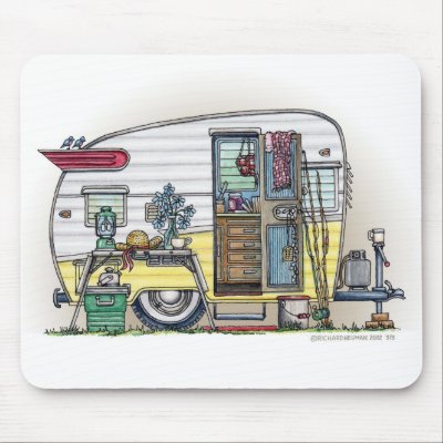 Shasta Camper Trailer RV Mouse Pad by art1st