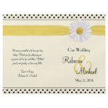 Shasta Daisy Polka Dot Wedding Program flyers