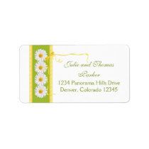 Shasta Daisy Ribbon Wedding Return Address Label