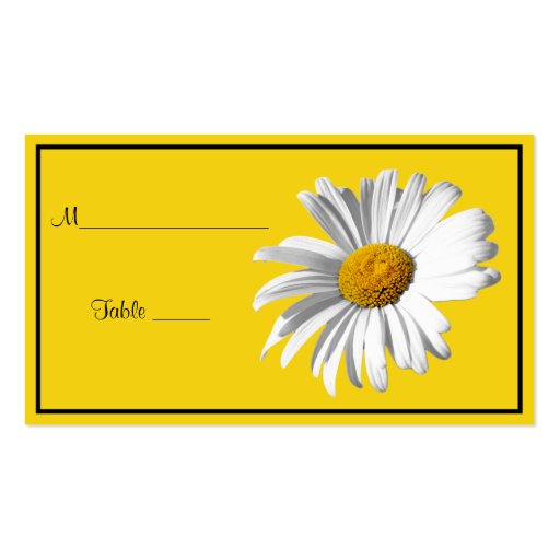 Shasta Daisy Special Occasion Place Card Business Card Templates (back side)