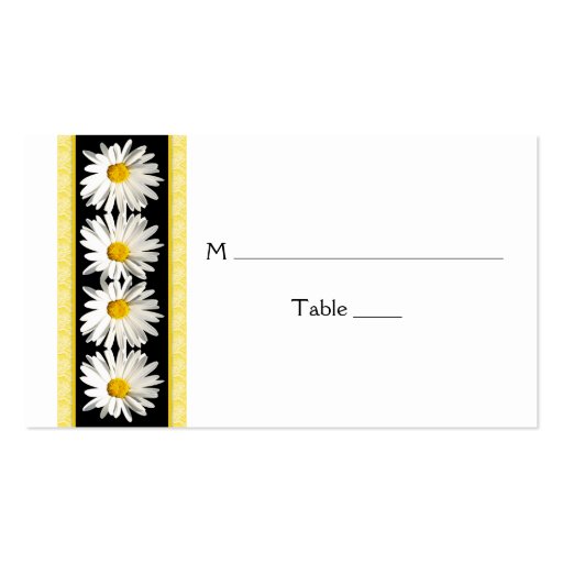 Shasta Daisy Special Occasion Place Cards Business Card Templates (back side)