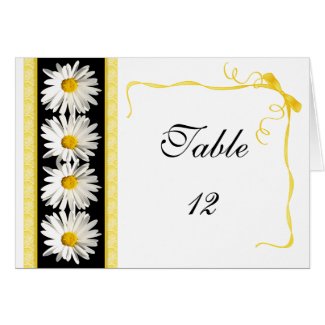 Shasta Daisy Table Number Tent Card card