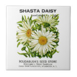 Shasta Daisy Vintage Seed Packet Ceramic Tiles